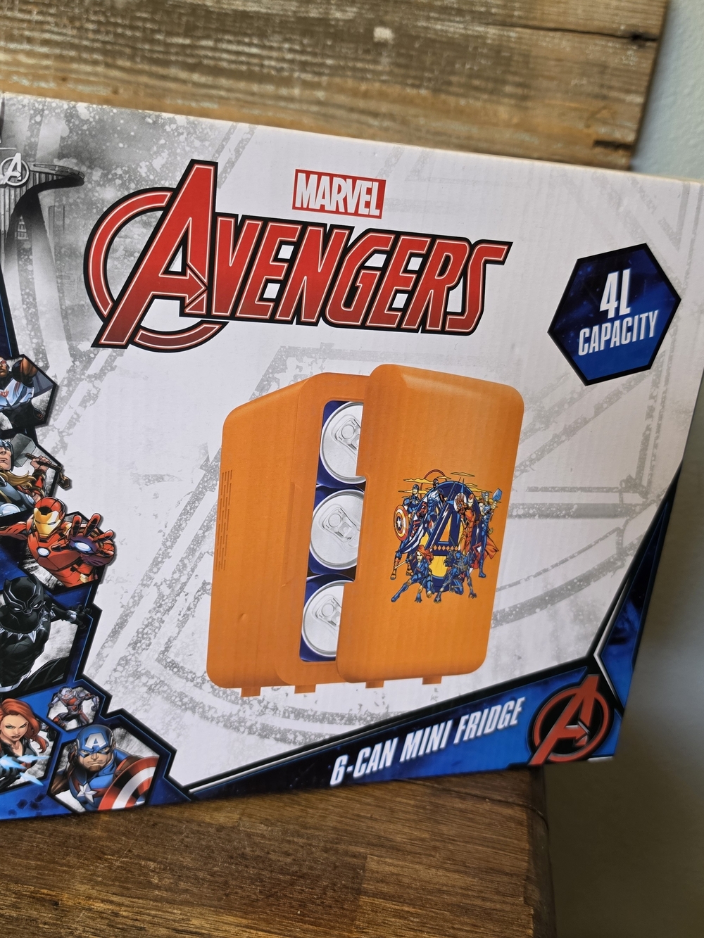 Marvel Avengers Orange 6-Can Mini Fridge